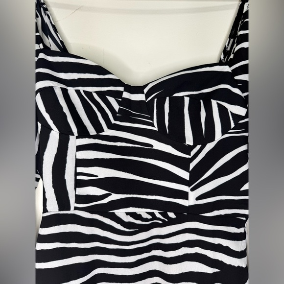 NWT Steve Madden Nicole Zebra Print Festival Gorpcore Goth Summer Mini Dress - Picture 6 of 11